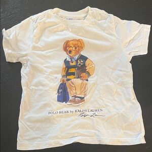 Polo by Ralph Lauren Kids White Tee Shirt with Polo Bear Graphic